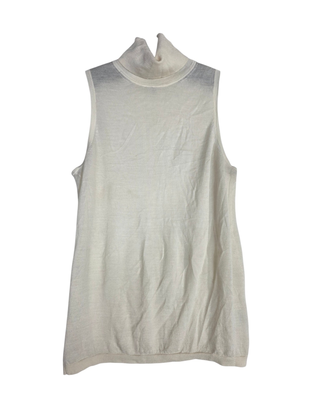 Ça va de soi New Zealand Wool & Cashmere Sleeveless Turtleneck Tank Top in Cream